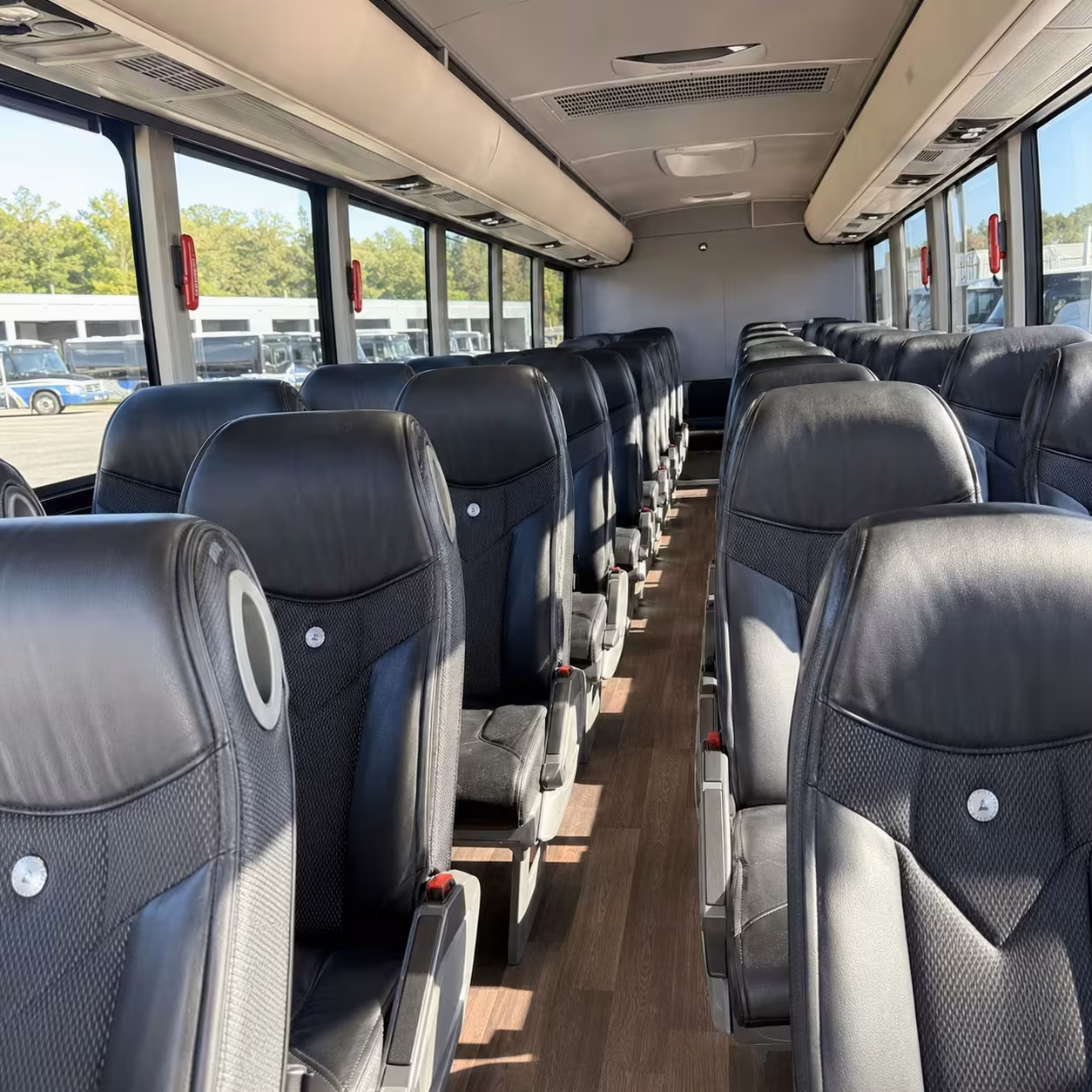 charter bus rentals for amarillo ranch and outdoor weddings